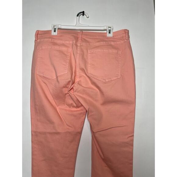 Ana Orange Preppy Pants Womens Size 16 Skinny Leg Ankle Peach Khakis Trousers - Picture 7 of 12